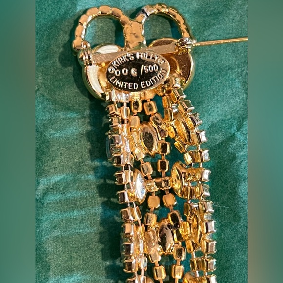 Limited Edition 6 of 500 KIRK’S FOLLY whimsical Caterpillar pin brooch AB stone - Picture 12 of 16